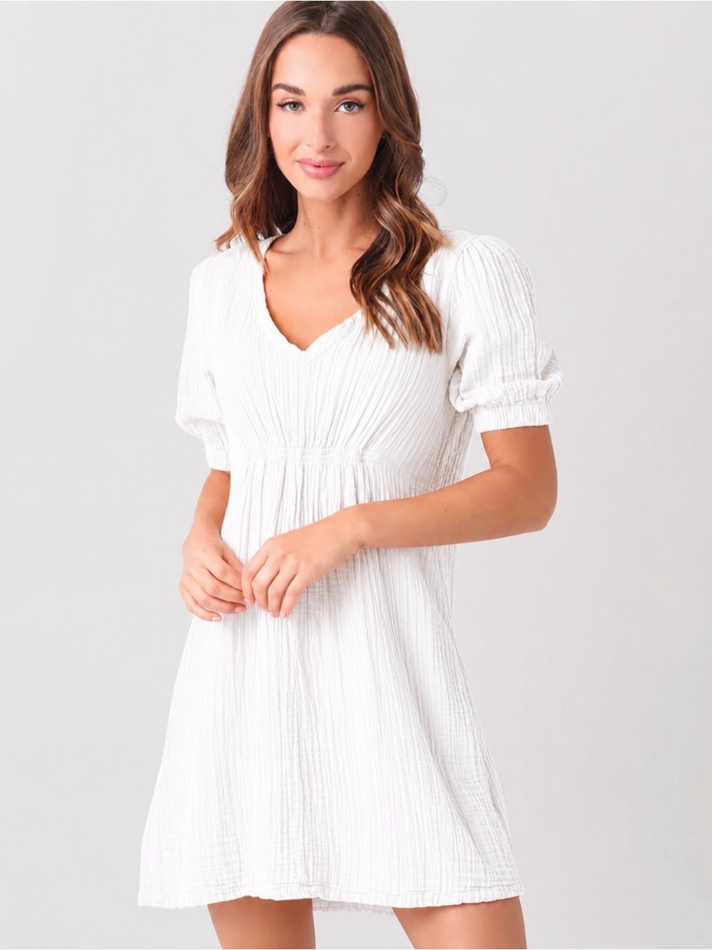 Stark X White Cotton Gauze Lee Dress Cover Up M Beach Resort Cruise Cottagecore